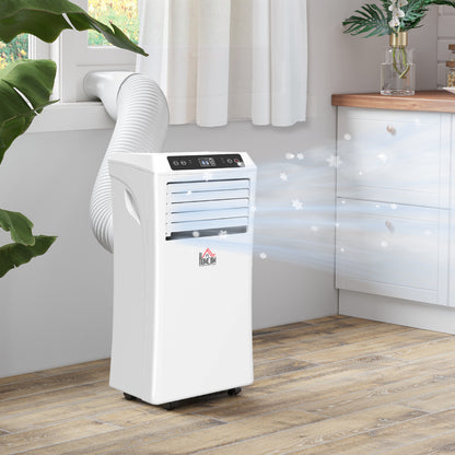 HOMCOM Mobile Air Conditioner with Remote Control, Timer, Cooling Dehumidifying Ventilating, LED Display White - 1003W