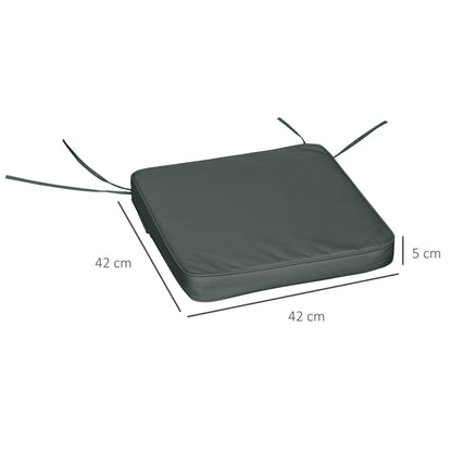 Outsunny Cosy Cushion Collection: Plush Seating Pads for Alfresco Lounging, 42x42x5cm, Slate Grey