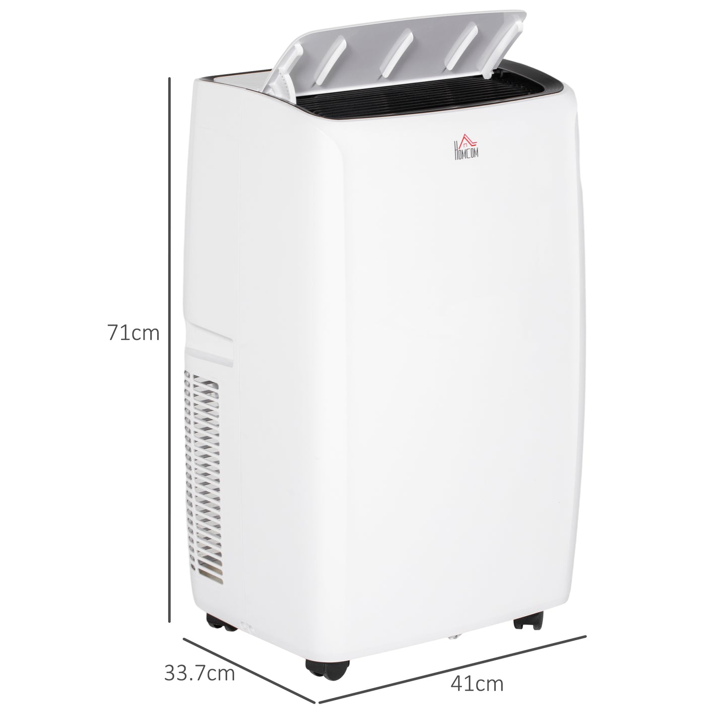 HOMCOM 12,000 BTU Mobile Air Conditioner for Room up to 28m², with Dehumidifier, Sleep Mode, 24H Timer On/off, Wheels
