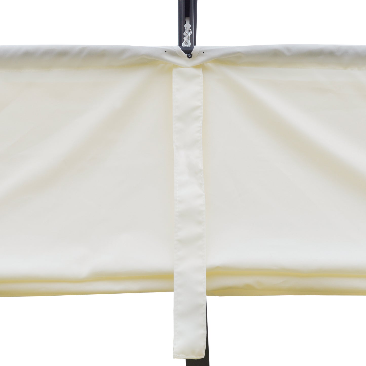 Outsunny 3 x 3(m) Outdoor Pergola Retractable Canopy Wall Mounted Gazebo Patio Shelter Sun Shade, Cream White