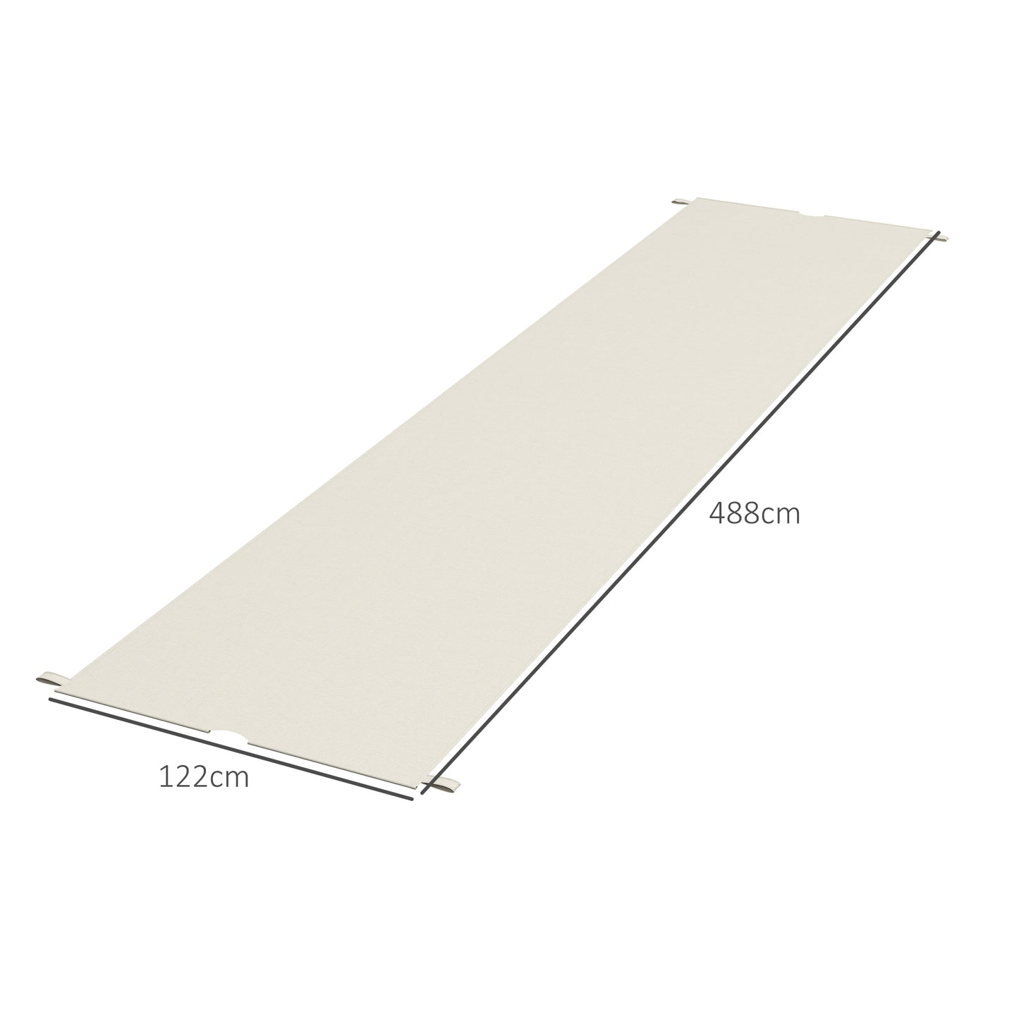 Outsunny 2 Pcs UV Protection Pergola Replacement Canopy, Pergola Shade Cover, Easy to Install, for 3 x 3(m) Pergola, Cream White