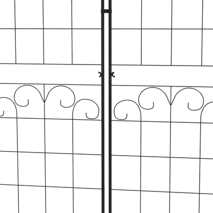 Outsunny Metal Trellis Set of 2, Garden Trellis for Climbing Plants Support Frames, Floral Design