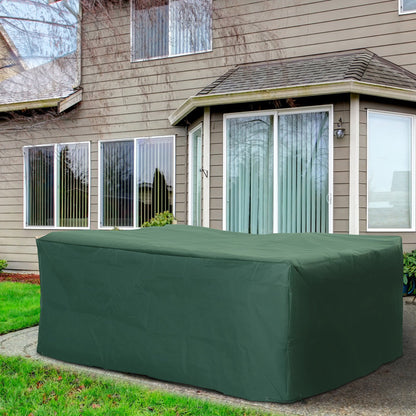 Outsunny Garden Furniture Cover, 600D Oxford Patio Set Protection, Waterproof Anti-UV, 245 x 165 x 55cm, Green