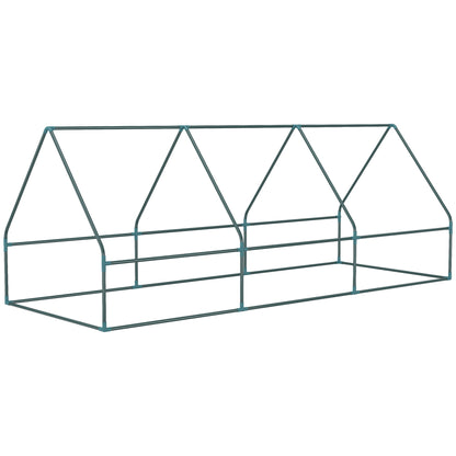 Outsunny Compact Polytunnel: Walk-In Greenhouse with Roll-Up Door & Vents, 240x90x90cm, Green
