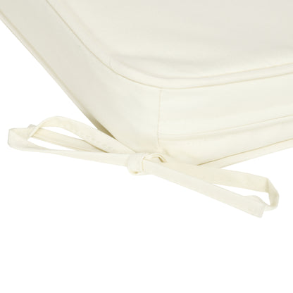 Outsunny Garden Chair Cushions: Set of 6 Plush Seat Pads for Alfresco Comfort, 42Lx42Wx5T cm, Cream White