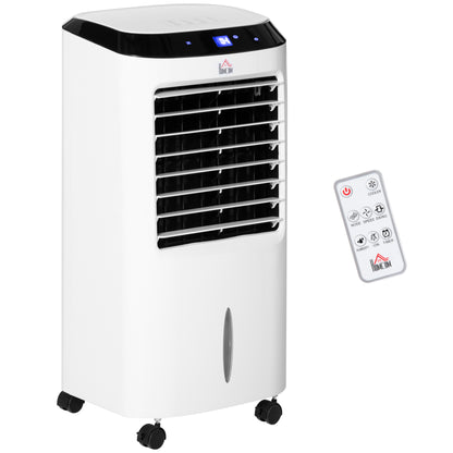 HOMCOM Portable Air Cooler, Evaporative Anion Ice Cooling Fan Water Conditioner Humidifier Unit w/3 Speed, Remote Controller, Timer for Home Bedroom