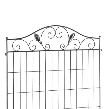 Outsunny Garden Decorative Fence 4 Panels 44in x 12ft Metal Wire Landscape Border Edging