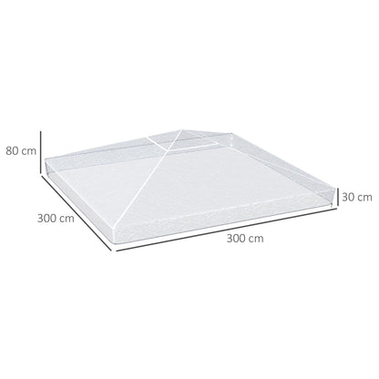 Outsunny 3 x 3 (m) Gazebo Protective Cover, Waterproof Cover for Gazebo, Canopy, and Tent