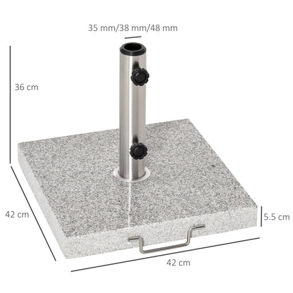 Outsunny Marble Umbrella Base: 28kg Durable Parasol Holder for Patio Furniture, Outdoor Sunshade Support