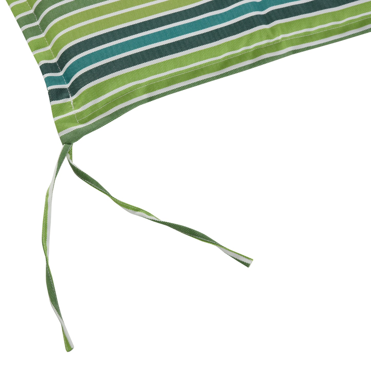 Outsunny Rattan Seating Ensemble: Striped Polyester Cushions for Alfresco Lounging, Set of 2, Verdant Hue