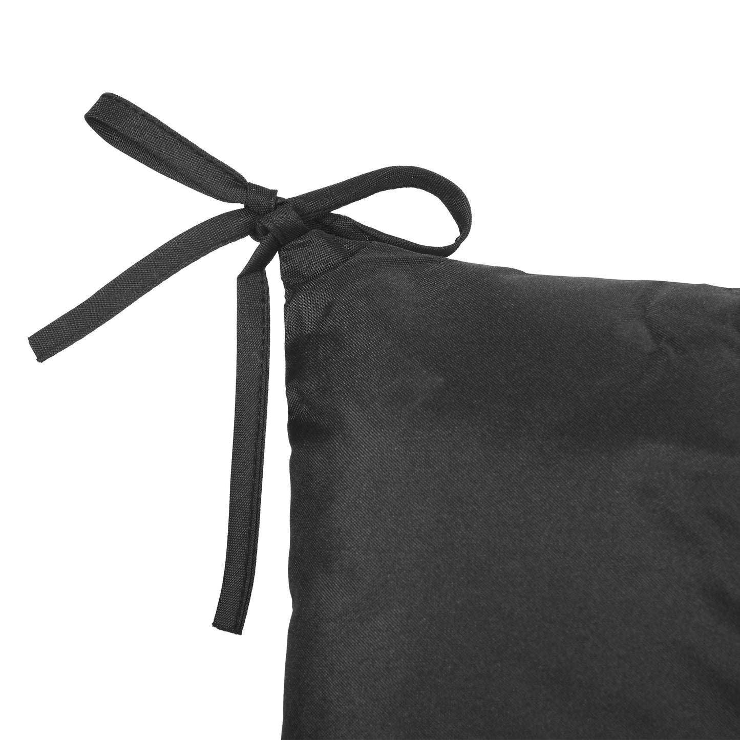 Outsunny Garden Bench Cushion: Cosy Outdoor Seating Pad with Back Support and Ties, Black, 98 x 150 cm