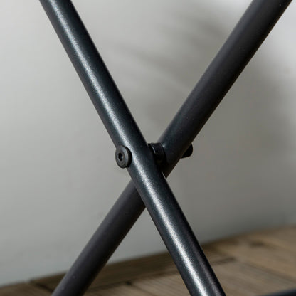 Outsunny Rattan Folding Table: Compact Square PE Wicker Design, Durable Outdoor Furniture, Ebony