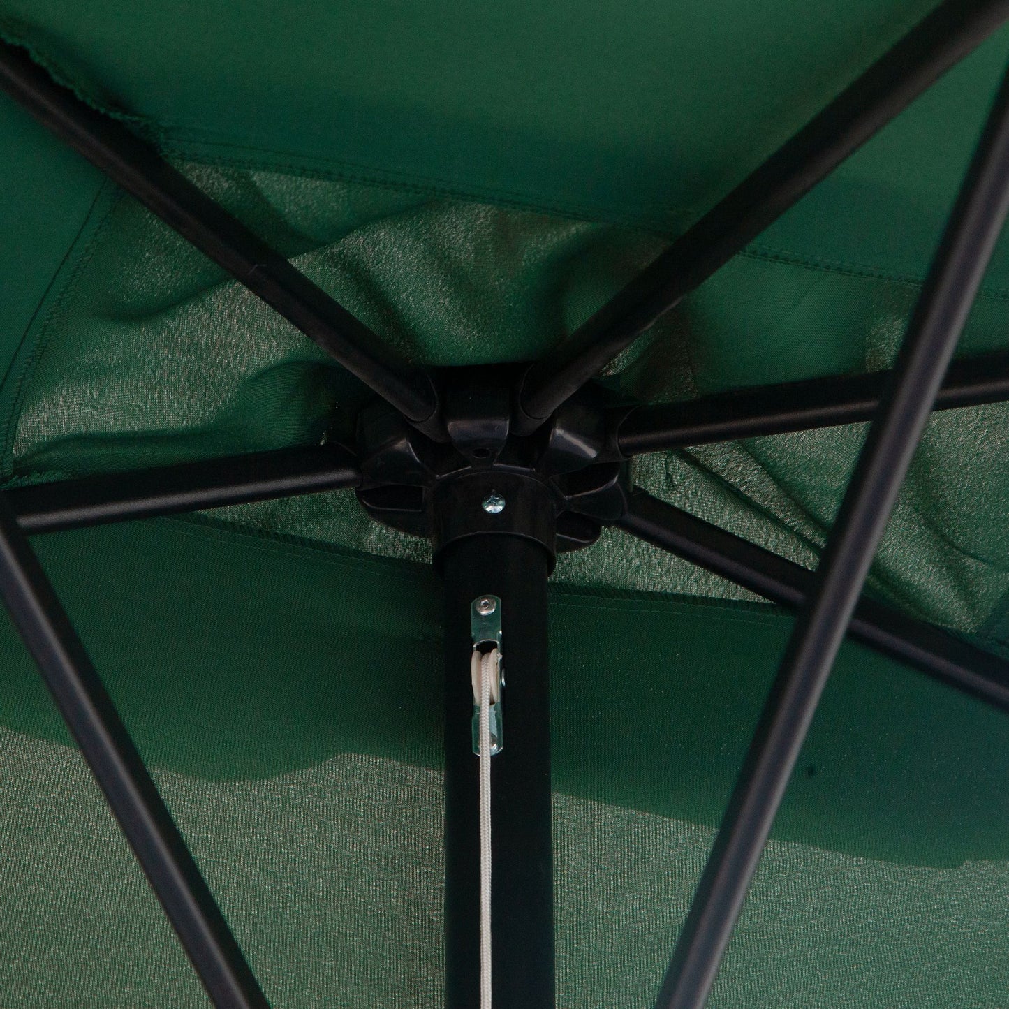 Outsunny Semi-Circular Balcony Sunshade: Crank Handle, 2.3m Span, Verdant Green (Base Excluded)