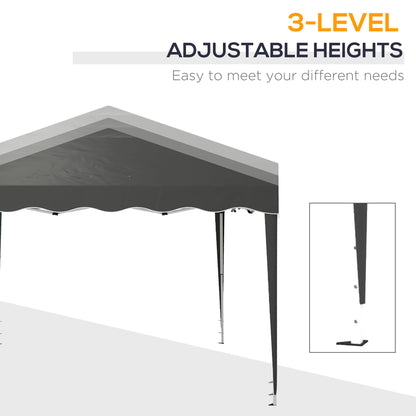 Outsunny 3x3m Pop Up Gazebo, Outdoor Camping Gazebo Party Tent with Carry Bag