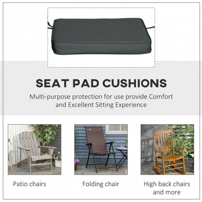 Outsunny Cosy Cushion Collection: Plush Seating Pads for Alfresco Lounging, 42x42x5cm, Slate Grey