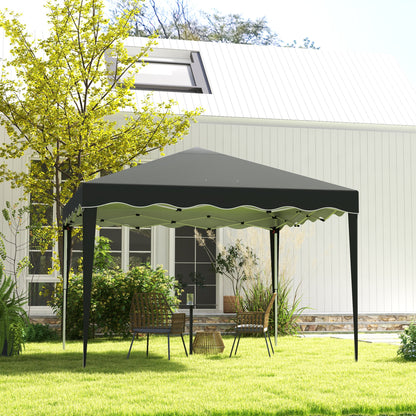 Outsunny 3x3m Pop Up Gazebo, Outdoor Camping Gazebo Party Tent with Carry Bag