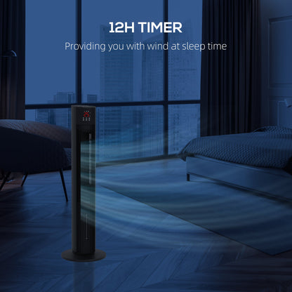 HOMCOM Tower Fan with Ice Pack: Oscillating, Remote, 12H Timer, Sleep Mode for Efficient Cooling