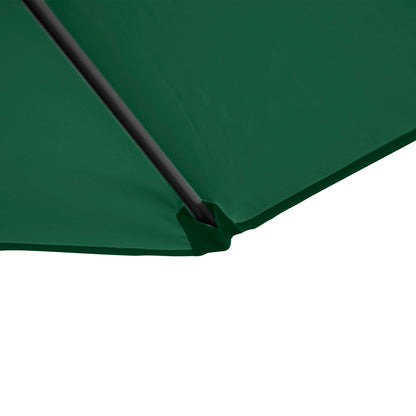 Outsunny Offset Roma Patio Umbrella: 2.5m Square Canopy with 360° Rotation, Green