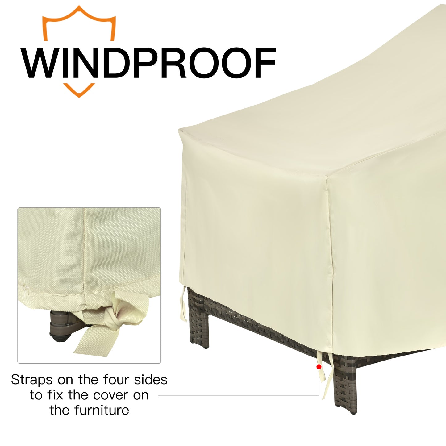 Outsunny Chair Shield: Waterproof 600D Oxford Outdoor Furniture Protector