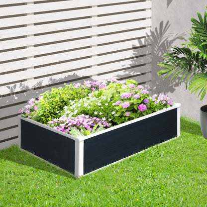 Outsunny Raised Planter Bed: Patio Vegetable & Floral Oasis, PP Construction