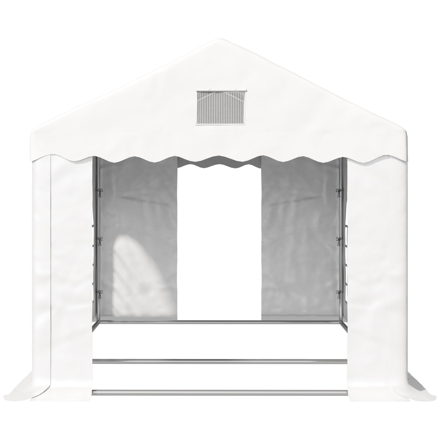 Outsunny Party Tent Gazebo with Removable Side Walls, 6 x 3m, Outdoor Event Shelter, White