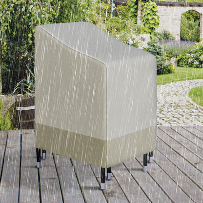 Outsunny Weatherproof Furniture Shield: 600D Oxford Fabric for Wicker Chairs, Patio Rattan Seating Protector, L70*W90*H115cm