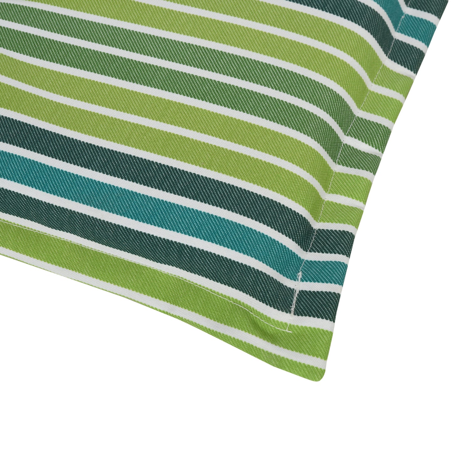 Outsunny Rattan Seating Ensemble: Striped Polyester Cushions for Alfresco Lounging, Set of 2, Verdant Hue