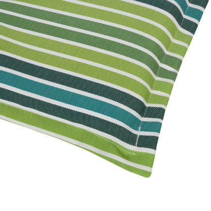 Outsunny Rattan Seating Ensemble: Striped Polyester Cushions for Alfresco Lounging, Set of 2, Verdant Hue