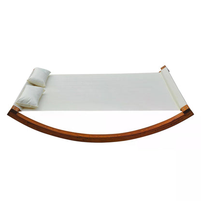 Outsunny Rocking Double Sun Lounger W/ Wooden Frame-White