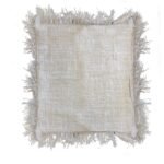 Linen Cushion Cover 60x60cm with fringe - Image 3