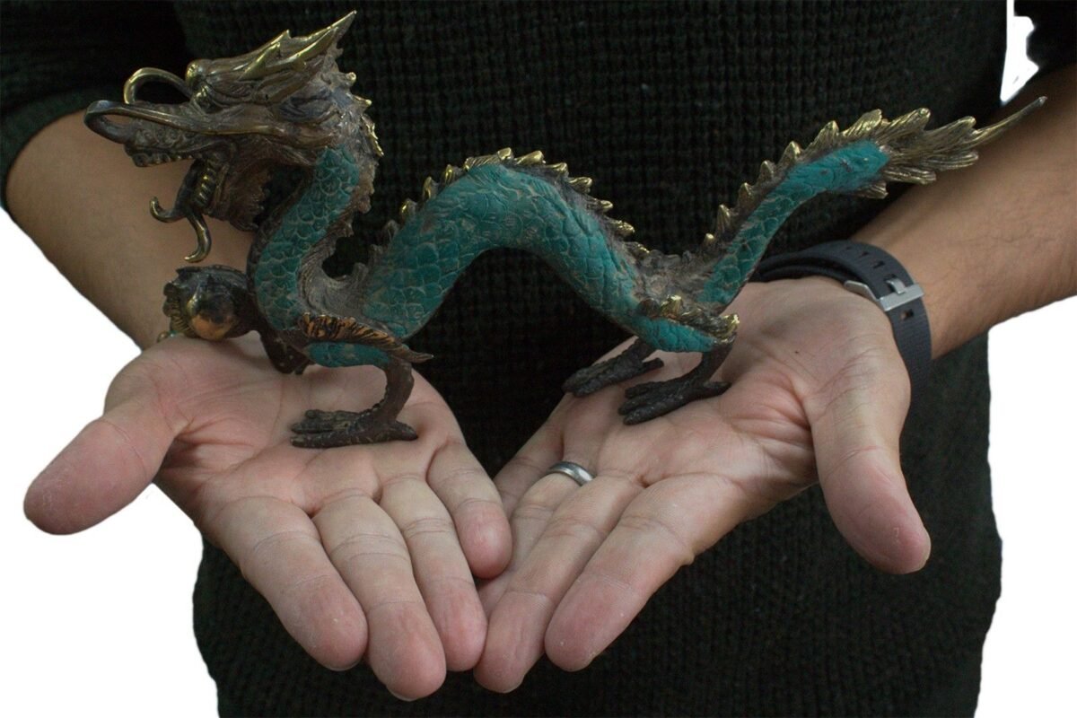 Fengshui - Med Dragon with Ball - 27cm - Image 2
