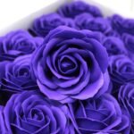 Craft Soap Flowers - Lrg Rose - Violet - Image 3