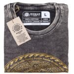 Large Stone Washed T-Shirt - Chakra - Dark Grey - Image 2