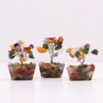 Mini Gemstone Tree on Orgonite Base - Multi Stones (15 stones) - Image 4