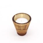 Flip Dinner Candle / Tealight Holder - Antique Amber - Image 3