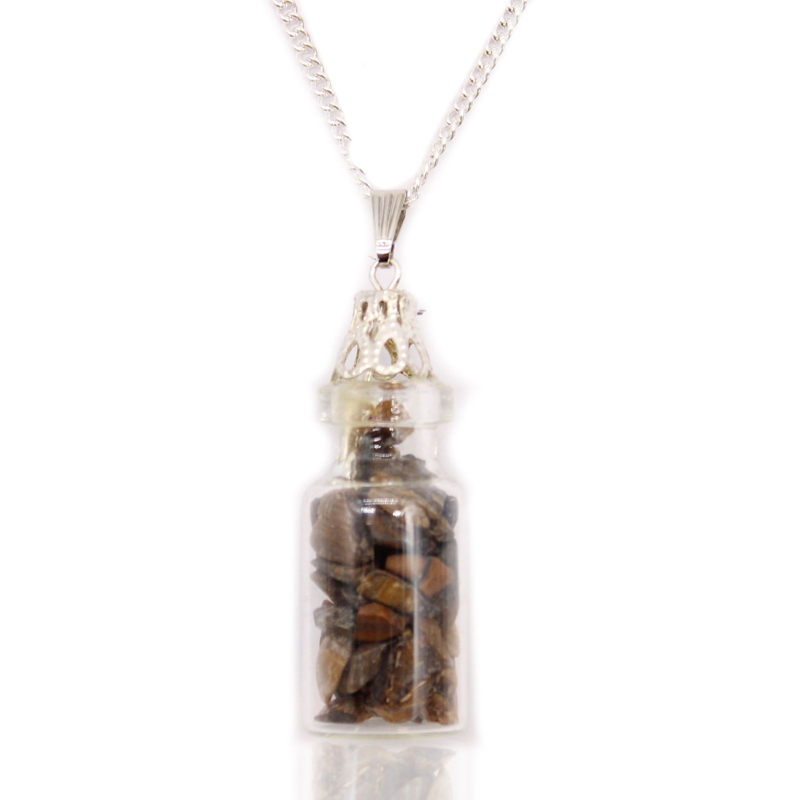 bG9jYWw6Ly9tZWRpYS85Sy84RS82MFIzMEMxRzZSVks4RTlLLzg1MTc1ZGZlLmpwZWc.jpg Bottled Gemstones Necklace - Tiger Eye - Image 1