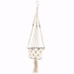 Macrame Pot Holder - Single Small Pot - Image 2