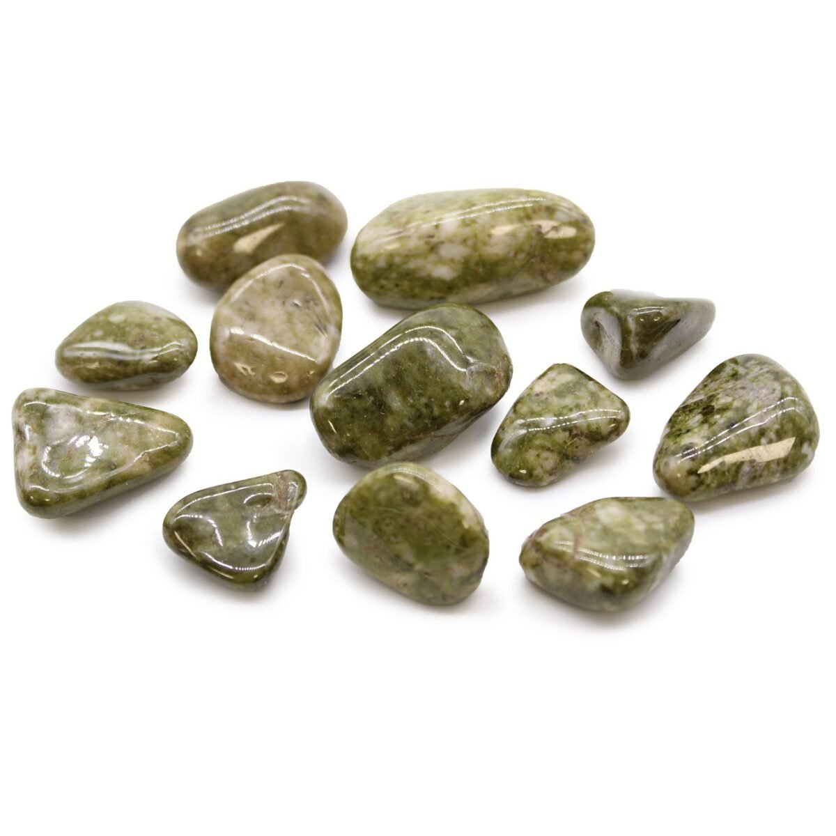 Medium African Tumble Stones - Epidote Snowflake - Image 1