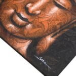 Buddha Painting - Copper Brocade Detail - Image 2
