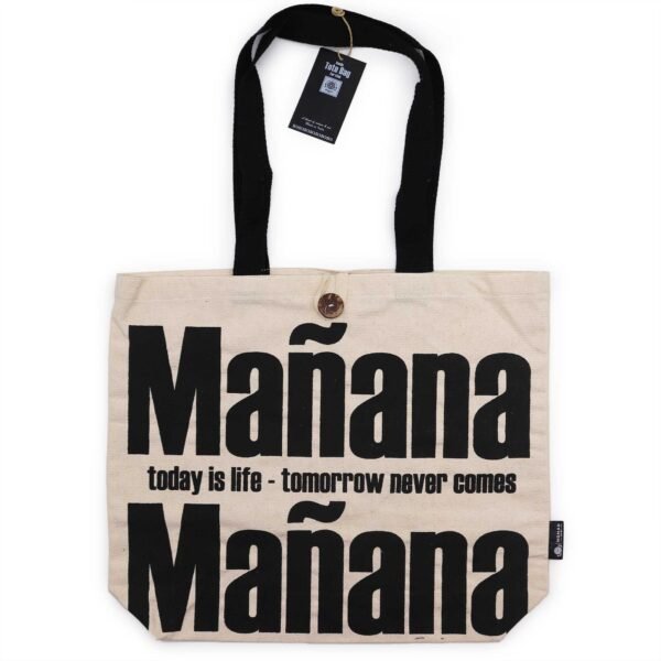 Iconic Classic Tote Bag - Mañana Mañana - Natural 10oz