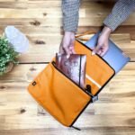 Canvas Travel Laptop Pouch - Orange - Image 2