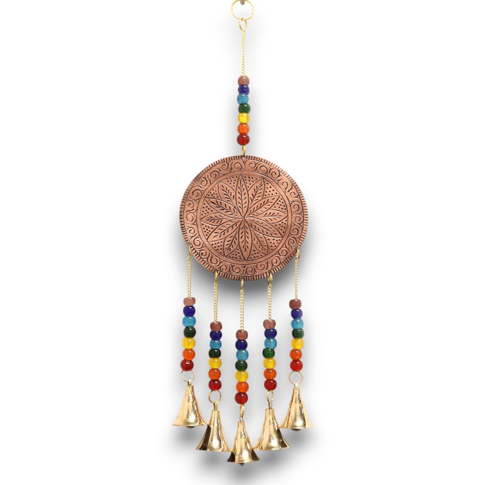 bG9jYWw6Ly9tZWRpYS85US8yQy82MFIzMEMxRzZXVDMyQzlRLzcxMDRlOTIyLmpwZWc-1.jpg Indian Chimes - Med Tree of Life - Chakra Beads 5 Bells - Image 1