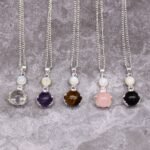 Gemstone Healing Hands Pendant - Rose Quartz - Image 6