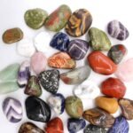 Medium African Tumble Stones - Amethyst - Chevron - Image 2