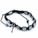 Magnetic Hematite Shamballa Bracelet -  Flat Cubes - Image 2