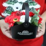 Bouquet Petite Basket - Rich Reds - Image 3