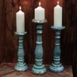 Large Candle Stand - Turquois Gold - Image 4