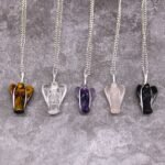 Gemstone Guardian Angel Pendant - Rock Quartz - Image 4