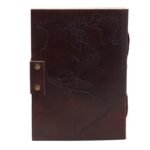 Leather World Map & Stitching Notebook (7x5") - Image 4