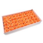 Craft Soap Flower - Small Peony - Orange - Image 2